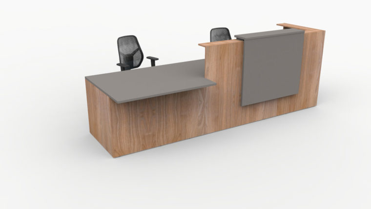 straight office reception desk