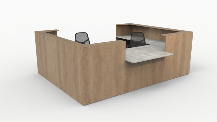 U shaped office reception desk