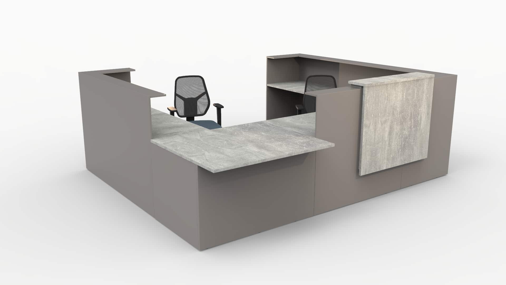 grey accessible reception desk