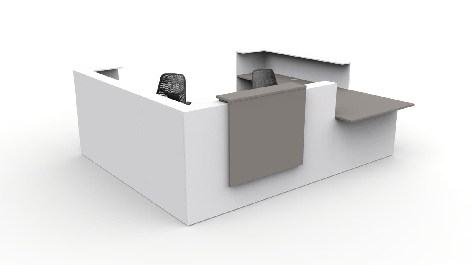 l shaped reception desk